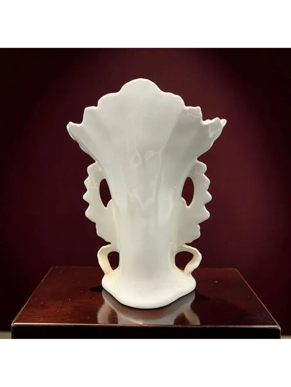 Antique Royal China 22Kt Gold Victorian Portrait Double Handle Vase Urn Decor 9